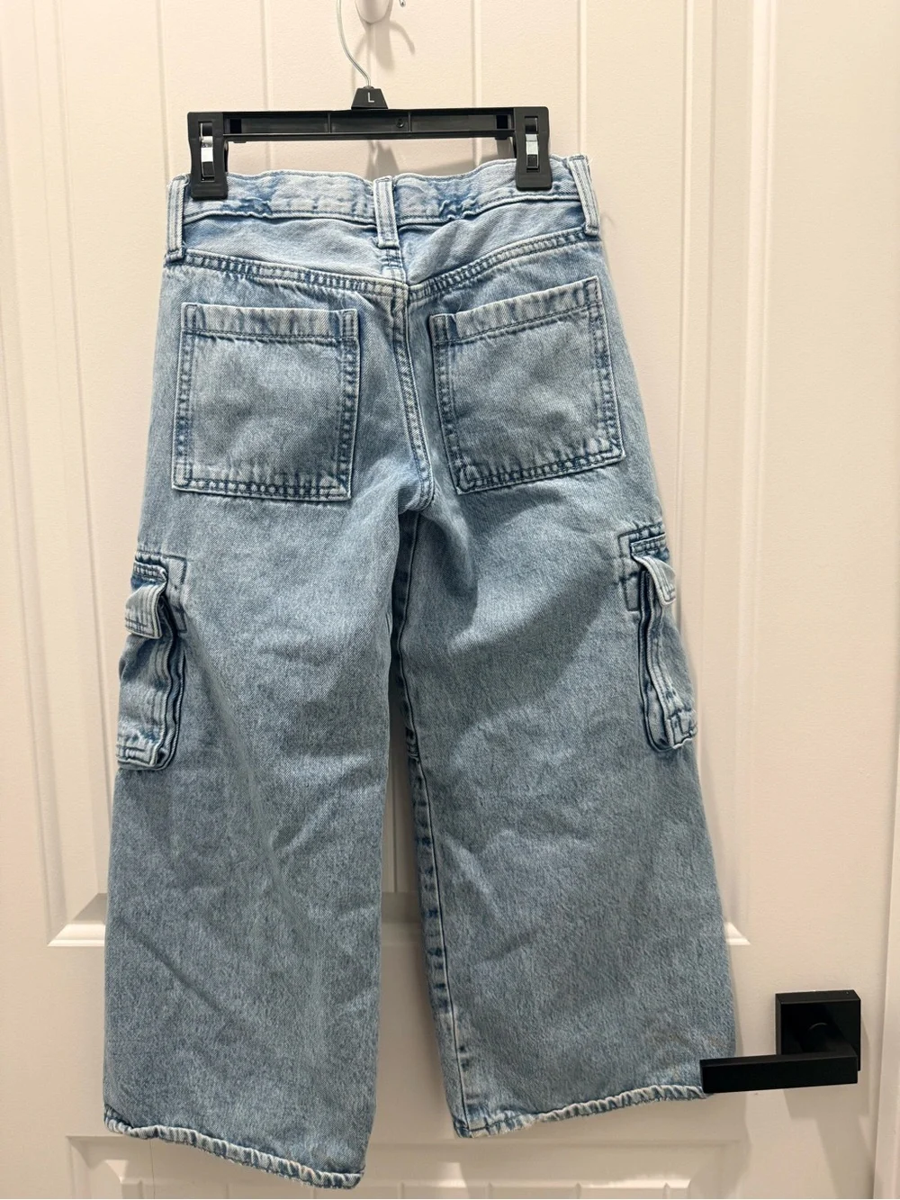 Old Navy Light Blue Relaxed Cargo Denim Jeans